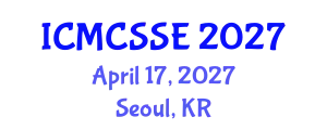 International Conference on Mathematical, Computational and Statistical Sciences and Engineering (ICMCSSE) April 17, 2027 - Seoul, Republic of Korea