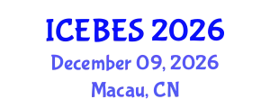 International Conference on Environmental, Biological and Ecological Sciences (ICEBES) December 09, 2026 - Macau, China