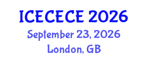 International Conference on Electrical, Computer, Electronics and Communication Engineering (ICECECE) September 23, 2026 - London, United Kingdom