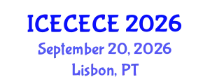 International Conference on Electrical, Computer, Electronics and Communication Engineering (ICECECE) September 20, 2026 - Lisbon, Portugal