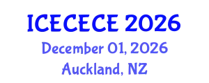 International Conference on Electrical, Computer, Electronics and Communication Engineering (ICECECE) December 01, 2026 - Auckland, New Zealand