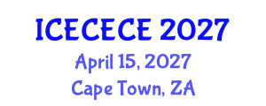 International Conference on Electrical, Computer, Electronics and Communication Engineering (ICECECE) April 15, 2027 - Cape Town, South Africa