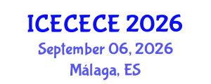 International Conference on Electrical, Computer, Electronics and Communication Engineering (ICECECE) September 06, 2026 - Málaga, Spain