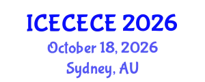 International Conference on Electrical, Computer, Electronics and Communication Engineering (ICECECE) October 18, 2026 - Sydney, Australia