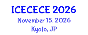 International Conference on Electrical, Computer, Electronics and Communication Engineering (ICECECE) November 15, 2026 - Kyoto, Japan