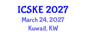 International Conference on Software and Knowledge Engineering (ICSKE) March 24, 2027 - Kuwait, Kuwait