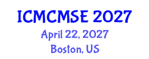 International Conference on Mathematical and Computational Methods in Science and Engineering (ICMCMSE) April 22, 2027 - Boston, United States