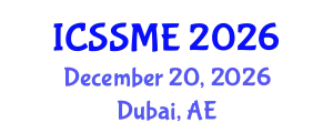 International Conference on Service Science, Management and Engineering (ICSSME) December 20, 2026 - Dubai, United Arab Emirates