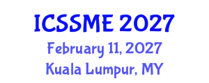 International Conference on Service Science, Management and Engineering (ICSSME) February 11, 2027 - Kuala Lumpur, Malaysia