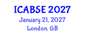 International Conference on Agricultural and Biological Systems Engineering (ICABSE) January 21, 2027 - London, United Kingdom