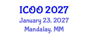 International Conference on Ophthalmology and Optometry (ICOO) January 23, 2027 - Mandalay, Myanmar