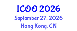 International Conference on Ophthalmology and Optometry (ICOO) September 27, 2026 - Hong Kong, China