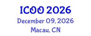 International Conference on Ophthalmology and Optometry (ICOO) December 09, 2026 - Macau, China