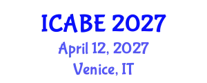 International Conference on Architectural and Building Engineering (ICABE) April 12, 2027 - Venice, Italy
