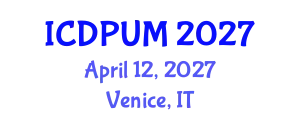 International Conference on Development Planning and Urban Management (ICDPUM) April 12, 2027 - Venice, Italy