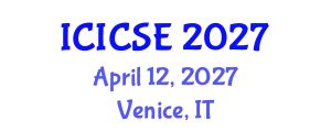 International Conference on Intelligent Control Systems Engineering (ICICSE) April 12, 2027 - Venice, Italy