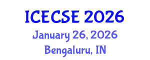International Conference on Education and Communication Sciences (ICECSE) January 26, 2026 - Bengaluru, India