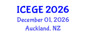 International Conference on Earthquake and Geological Engineering (ICEGE) December 01, 2026 - Auckland, New Zealand