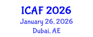 International Conference on Accounting and Finance (ICAF) January 26, 2026 - Dubai, United Arab Emirates
