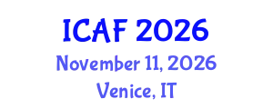 International Conference on Accounting and Finance (ICAF) November 11, 2026 - Venice, Italy
