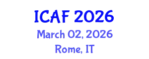 International Conference on Accounting and Finance (ICAF) March 02, 2026 - Rome, Italy