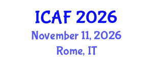 International Conference on Accounting and Finance (ICAF) November 11, 2026 - Rome, Italy