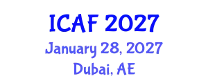 International Conference on Accounting and Finance (ICAF) January 28, 2027 - Dubai, United Arab Emirates