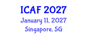 International Conference on Accounting and Finance (ICAF) January 11, 2027 - Singapore, Singapore