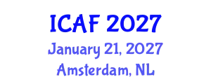 International Conference on Accounting and Finance (ICAF) January 21, 2027 - Amsterdam, Netherlands