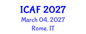 International Conference on Accounting and Finance (ICAF) March 04, 2027 - Rome, Italy