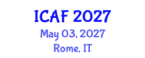 International Conference on Accounting and Finance (ICAF) May 03, 2027 - Rome, Italy