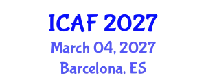 International Conference on Accounting and Finance (ICAF) March 04, 2027 - Barcelona, Spain