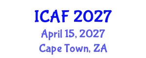 International Conference on Accounting and Finance (ICAF) April 15, 2027 - Cape Town, South Africa