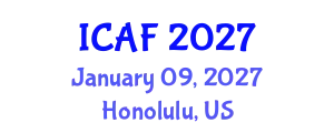 International Conference on Accounting and Finance (ICAF) January 09, 2027 - Honolulu, United States