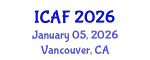 International Conference on Accounting and Finance (ICAF) January 05, 2026 - Vancouver, Canada