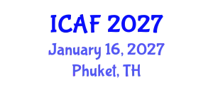 International Conference on Accounting and Finance (ICAF) January 16, 2027 - Phuket, Thailand