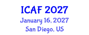International Conference on Accounting and Finance (ICAF) January 16, 2027 - San Diego, United States
