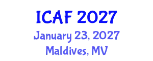 International Conference on Accounting and Finance (ICAF) January 23, 2027 - Maldives, Maldives