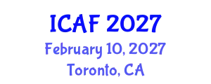 International Conference on Accounting and Finance (ICAF) February 10, 2027 - Toronto, Canada