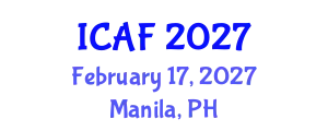 International Conference on Accounting and Finance (ICAF) February 17, 2027 - Manila, Philippines