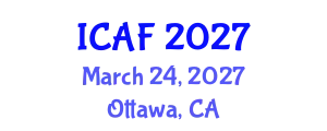 International Conference on Accounting and Finance (ICAF) March 24, 2027 - Ottawa, Canada