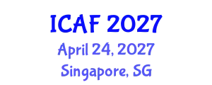 International Conference on Accounting and Finance (ICAF) April 24, 2027 - Singapore, Singapore