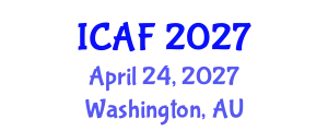 International Conference on Accounting and Finance (ICAF) April 24, 2027 - Washington, Australia