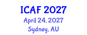 International Conference on Accounting and Finance (ICAF) April 24, 2027 - Sydney, Australia