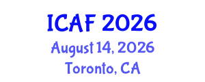 International Conference on Accounting and Finance (ICAF) August 14, 2026 - Toronto, Canada
