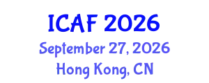 International Conference on Accounting and Finance (ICAF) September 27, 2026 - Hong Kong, China