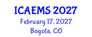 International Conference on Applied Economics and Management Sciences (ICAEMS) February 17, 2027 - Bogota, Colombia