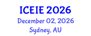 International Conference on Electronics and Information Engineering (ICEIE) December 02, 2026 - Sydney, Australia