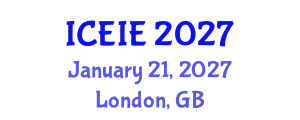 International Conference on Electronics and Information Engineering (ICEIE) January 21, 2027 - London, United Kingdom