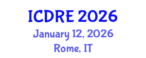 International Conference on Desalination and Renewable Energy (ICDRE) January 12, 2026 - Rome, Italy
